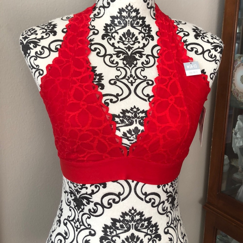 Victoria secret pink lace halter bra